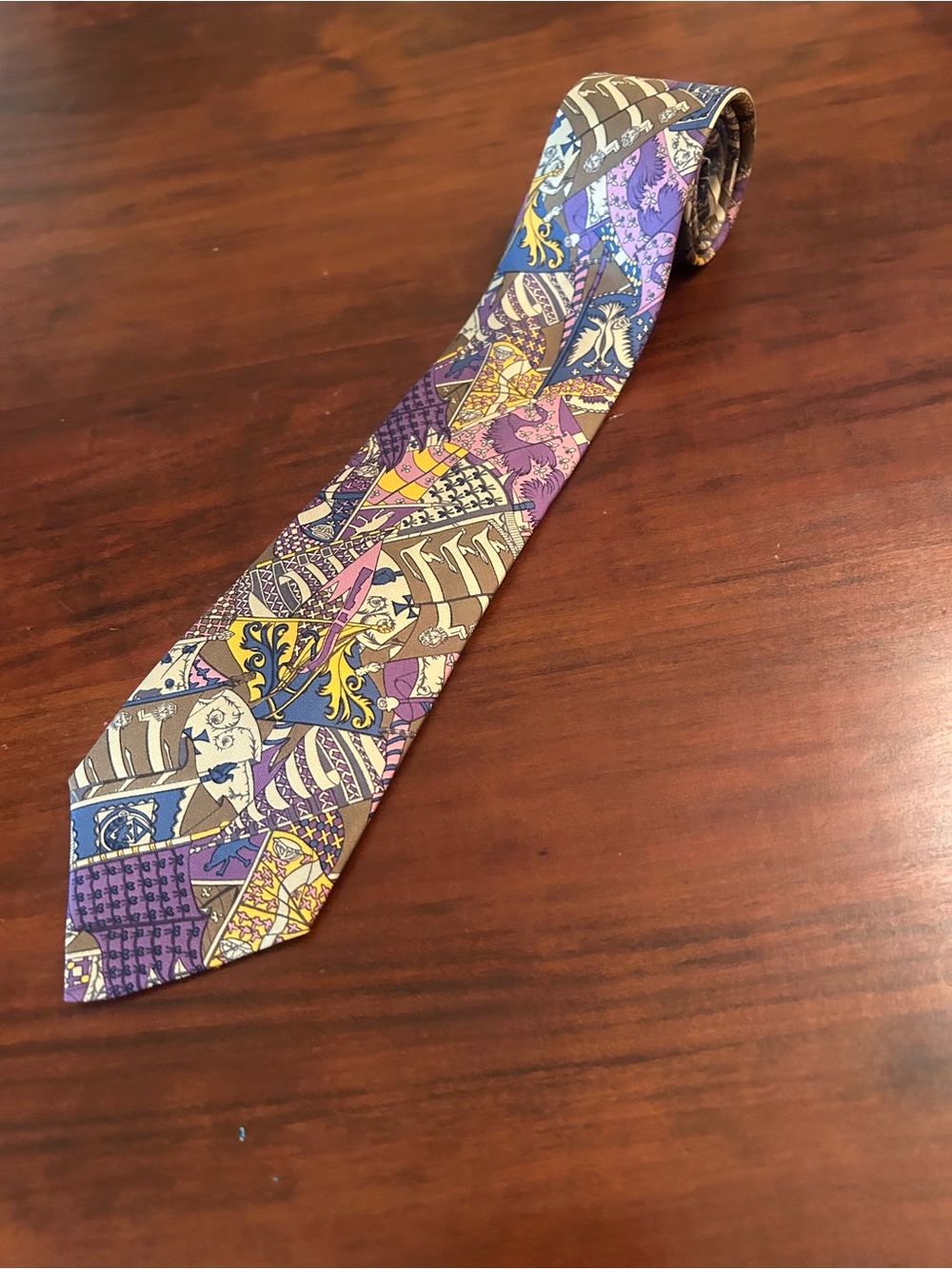 100% Authentic Hermes Silk Tie